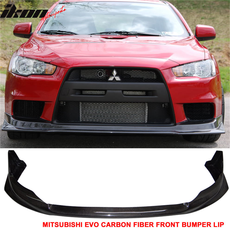 2008-2015 Mitsubishi Lancer EVO X VR Style Front Lip Carbon Fiber