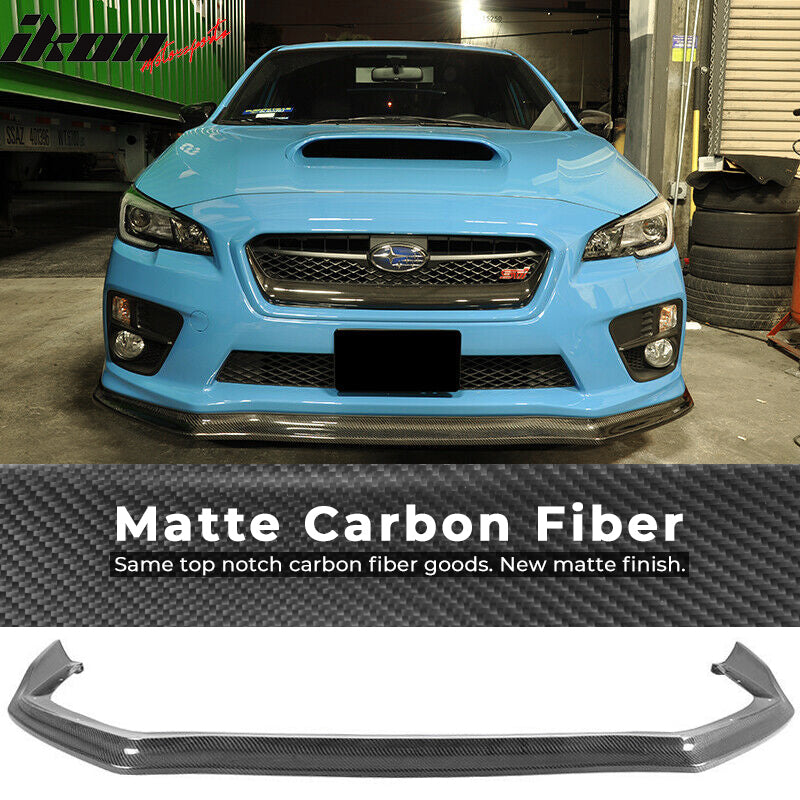 2015-2017 Subaru WRX STI CS Style Front Bumper Lip Real Carbon Fiber