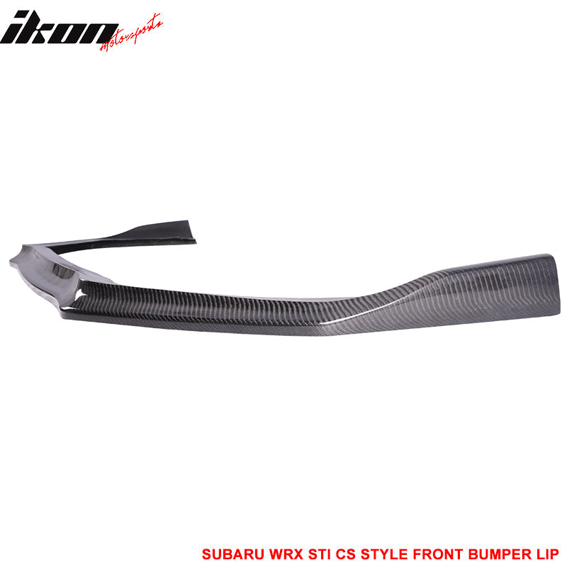 2015-2017 Subaru WRX STI CS Style Front Bumper Lip Real Carbon Fiber