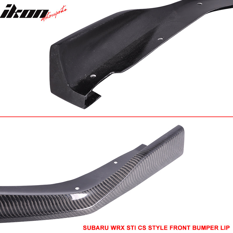 2015-2017 Subaru WRX STI CS Style Front Bumper Lip Real Carbon Fiber