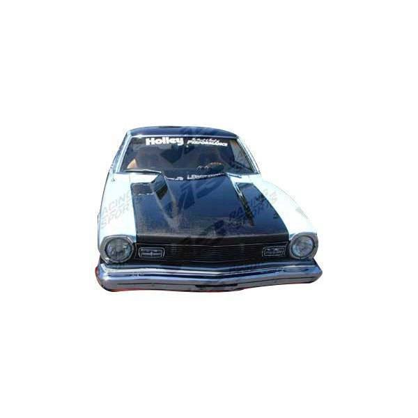 1970-1977 Ford Maverick 2 doors Cowl Induction Style Carbon Fiber Black Hood