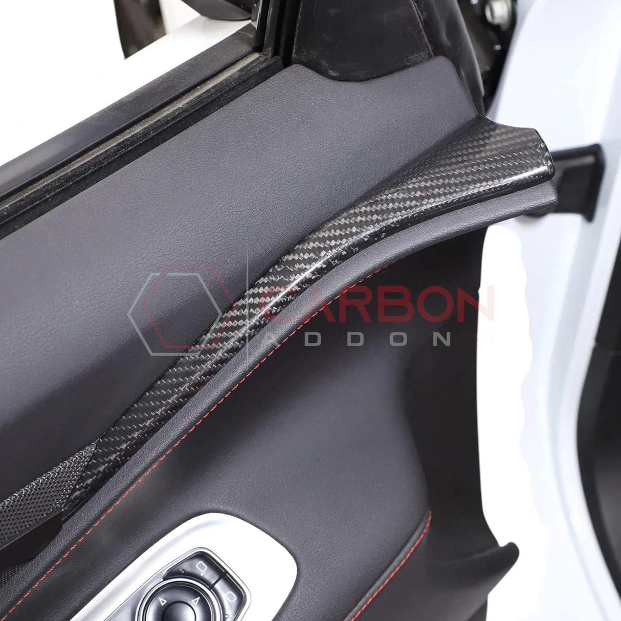 C8 Corvette Real Carbon Fiber Door Panel Upper Trim Covers