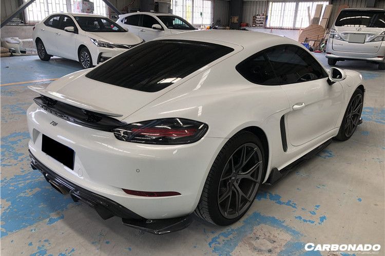 2017-2025 Porsche 718 Cayman Boxster AM Style Carbon Fiber Rear Lip