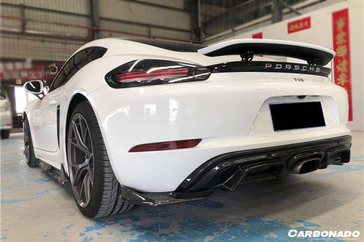 2017-2025 Porsche 718 Cayman Boxster AM Style Carbon Fiber Rear Lip