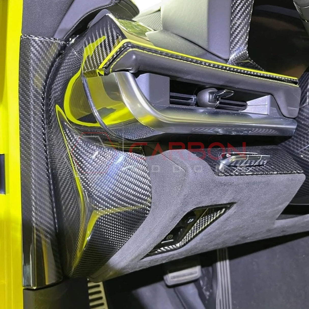 C8 Corvette Real Carbon Fiber Dashboard Side Trim Covers