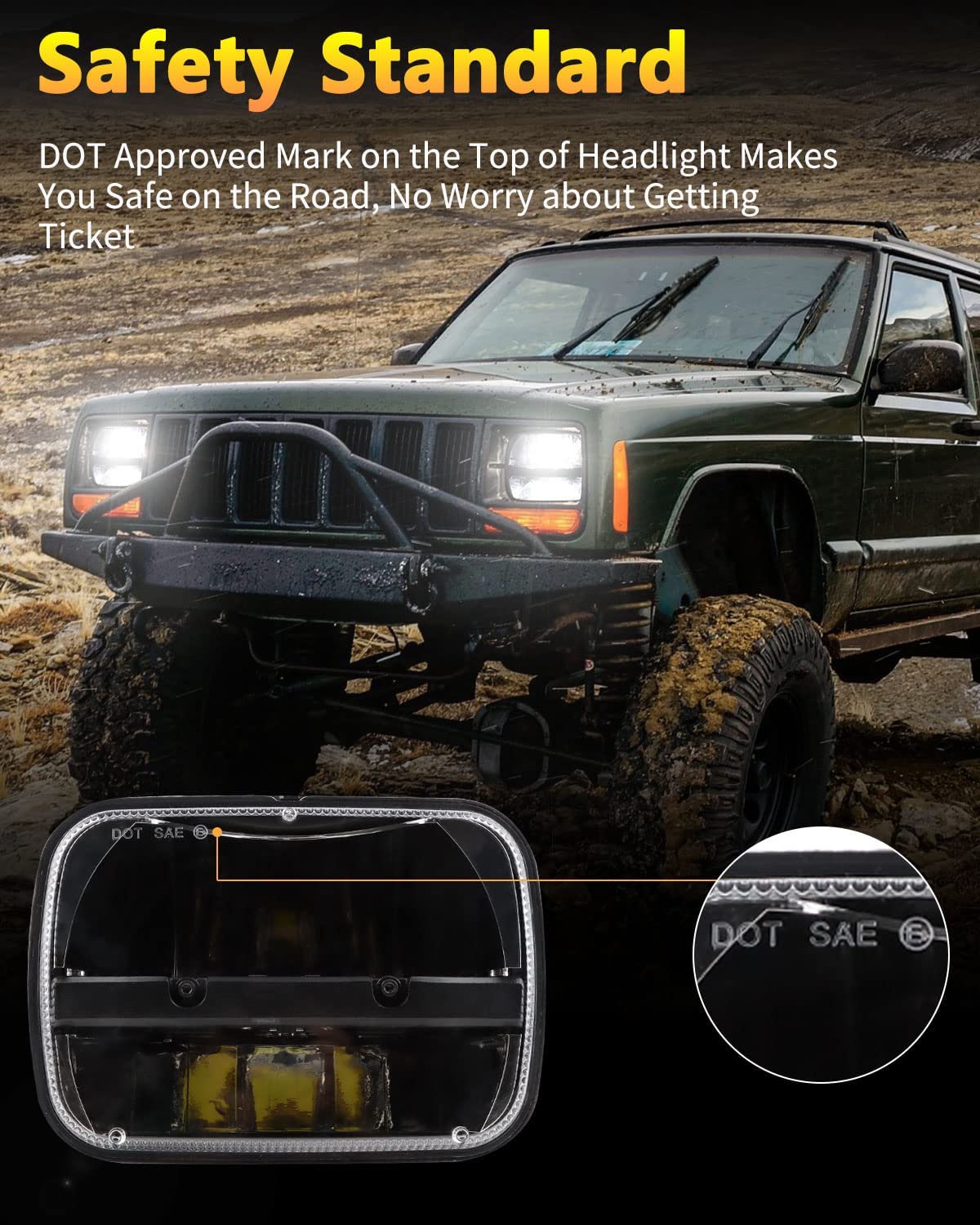 DNA MOTORING HL-OH-F1504-CH-AM Chrome Amber Headlights Replacement Compatible with 04-08 F-150/06-08 Mark LT