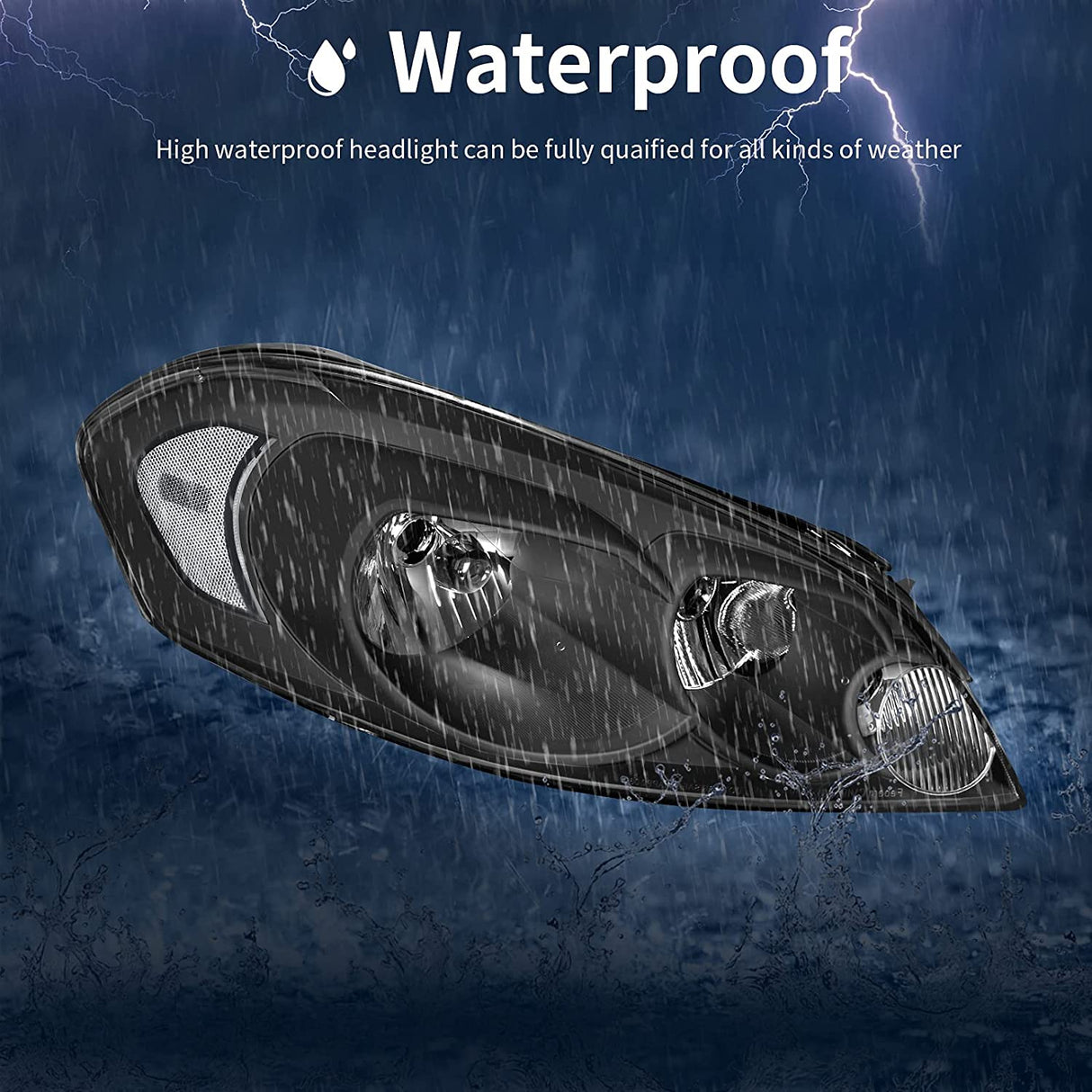 Autosaver88 Headlight Assembly Compatible With 20062013 Chevy Impala 06 07 Monte Carlo Replacement Headlamp Driving Light Black Housing Reflector Clear Lens 25958359 25958360 A Oe