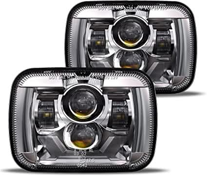 2020-2021 New Osram Chips 180w Dot 500 Brighter Antiglare H6054 5x7 7x6 LED Headlights With Turn Signal Drl Hilow Sealed Beam Compatible Jeep Cherokee Xj Wrangler Yj Ford Chevrolet Gmc Toyota Nissan Etc