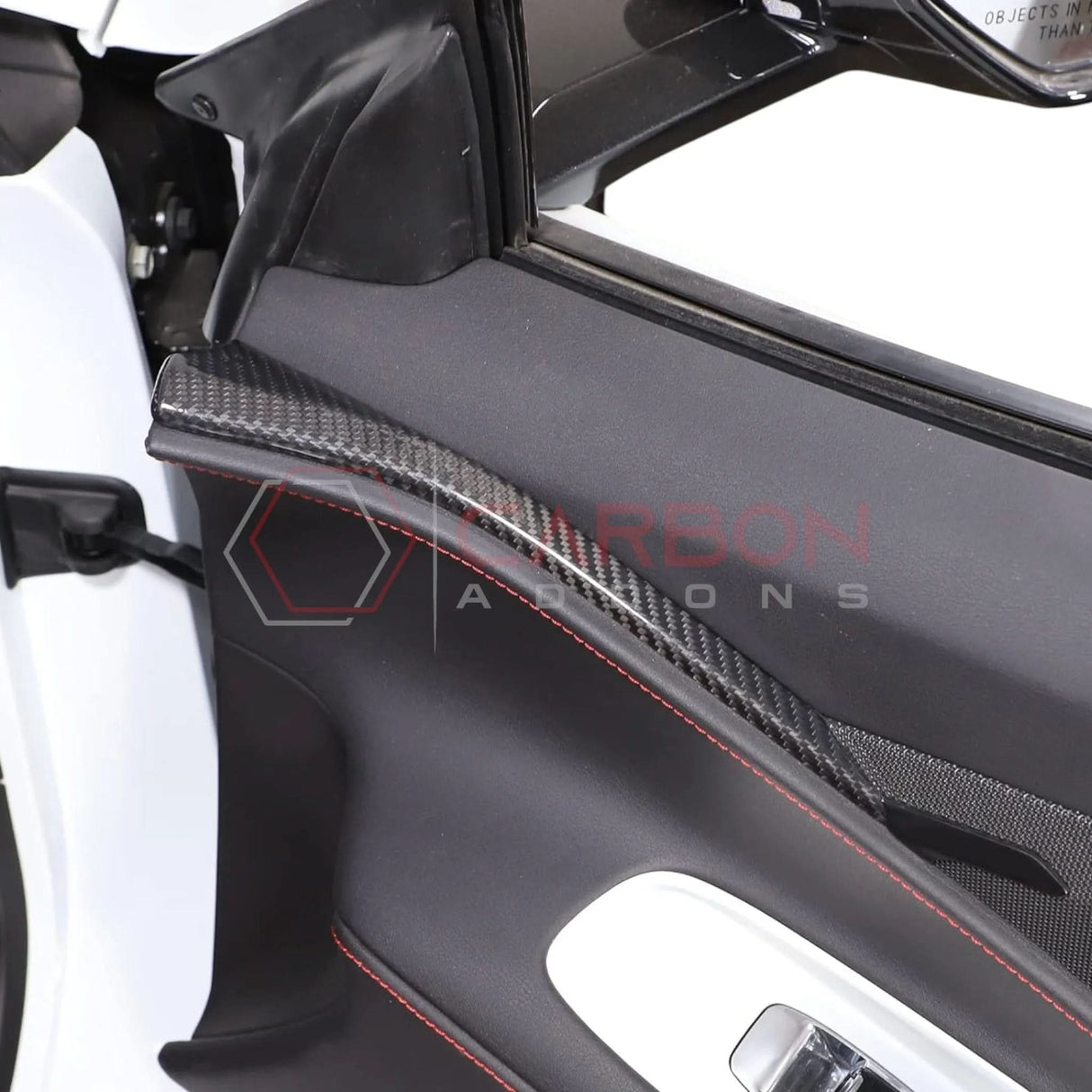 C8 Corvette Real Carbon Fiber Door Panel Upper Trim Covers(2020-2025)