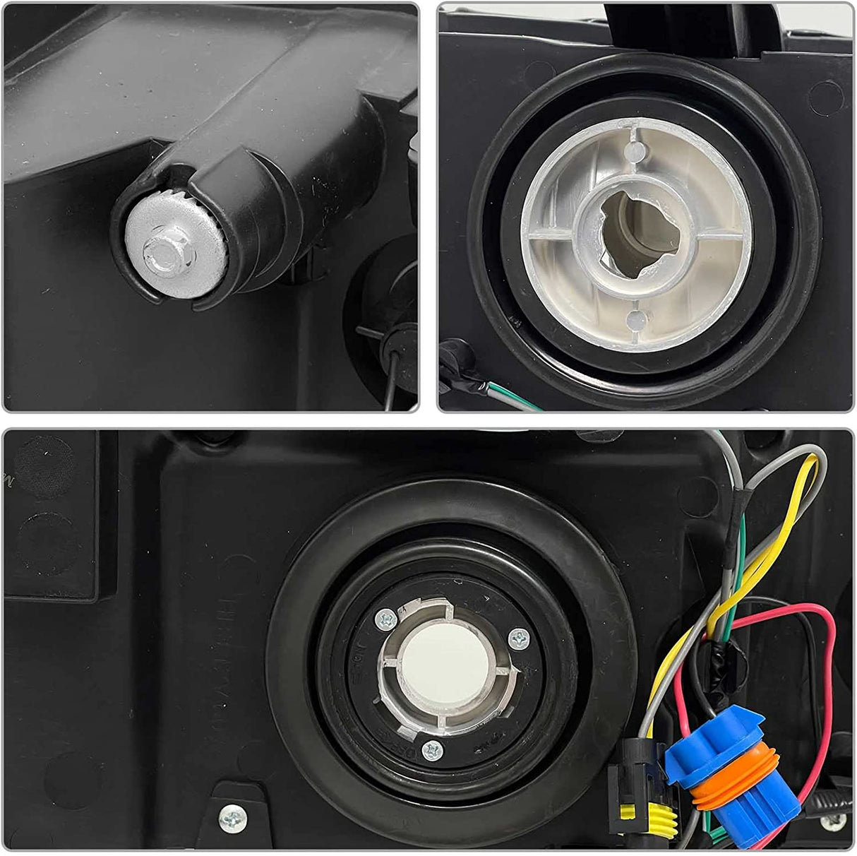 2007-2014 Sierra Headlight Assembly Compatible With Gmc 1500 0714 2500hd 3500hd Chrome Housing Amber Reflector Replacement Left And Right