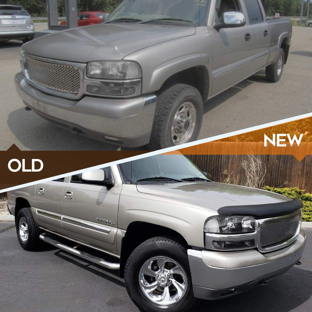 Lbrst Headlights Assembly For 19992006 Gmc Sierra 1500 20072007 Classic Black Housing Reflector Clear Lens Driver Passenger Side