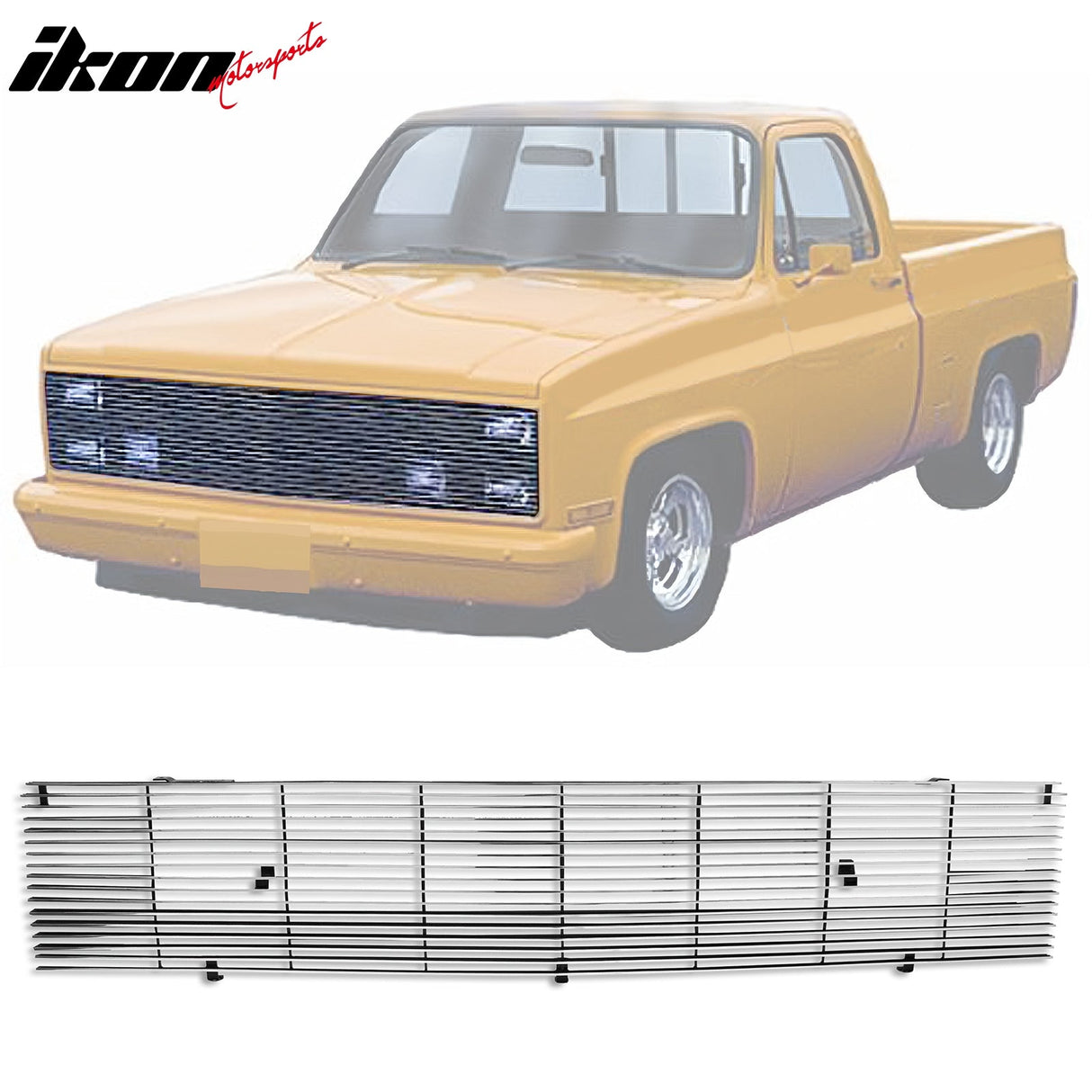 1981-1988 Chevy GMC C10 C/K Phantom Style Front Bumper Upper Grille