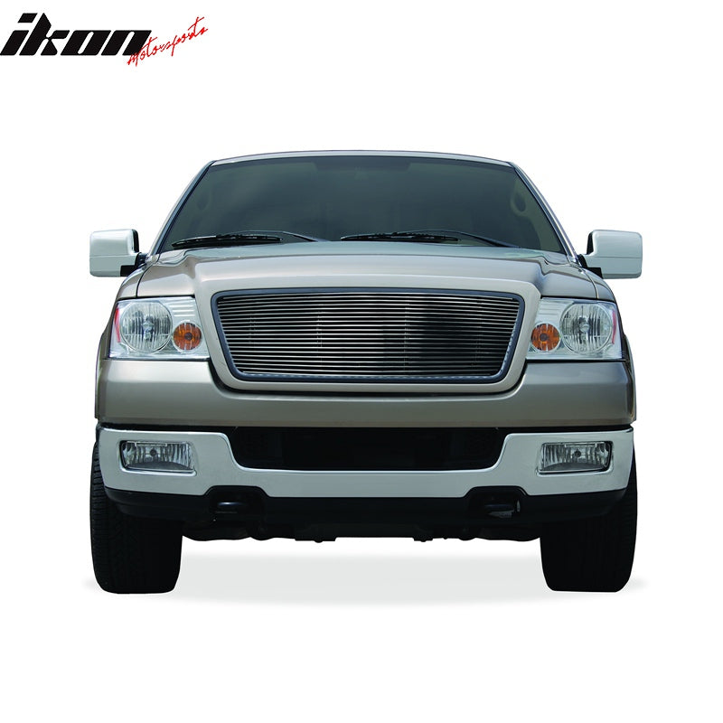 2004-2008 Ford F-150 Horizontal Overlay Style Silver Front Grile