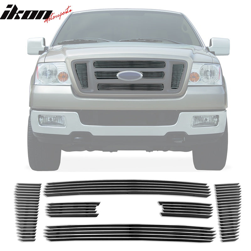 2004-2008 Ford F-150 Horizontal Overlay Style Silver Front Grile