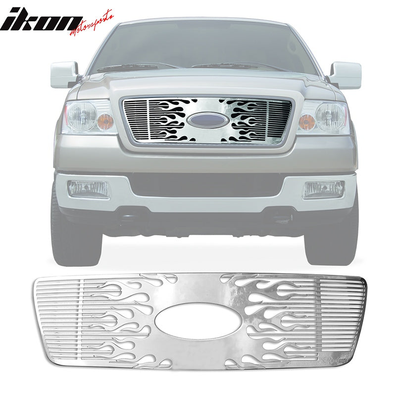 2004-2005 Ford F-150 HoneyComb Style Polished Silver Front Grile