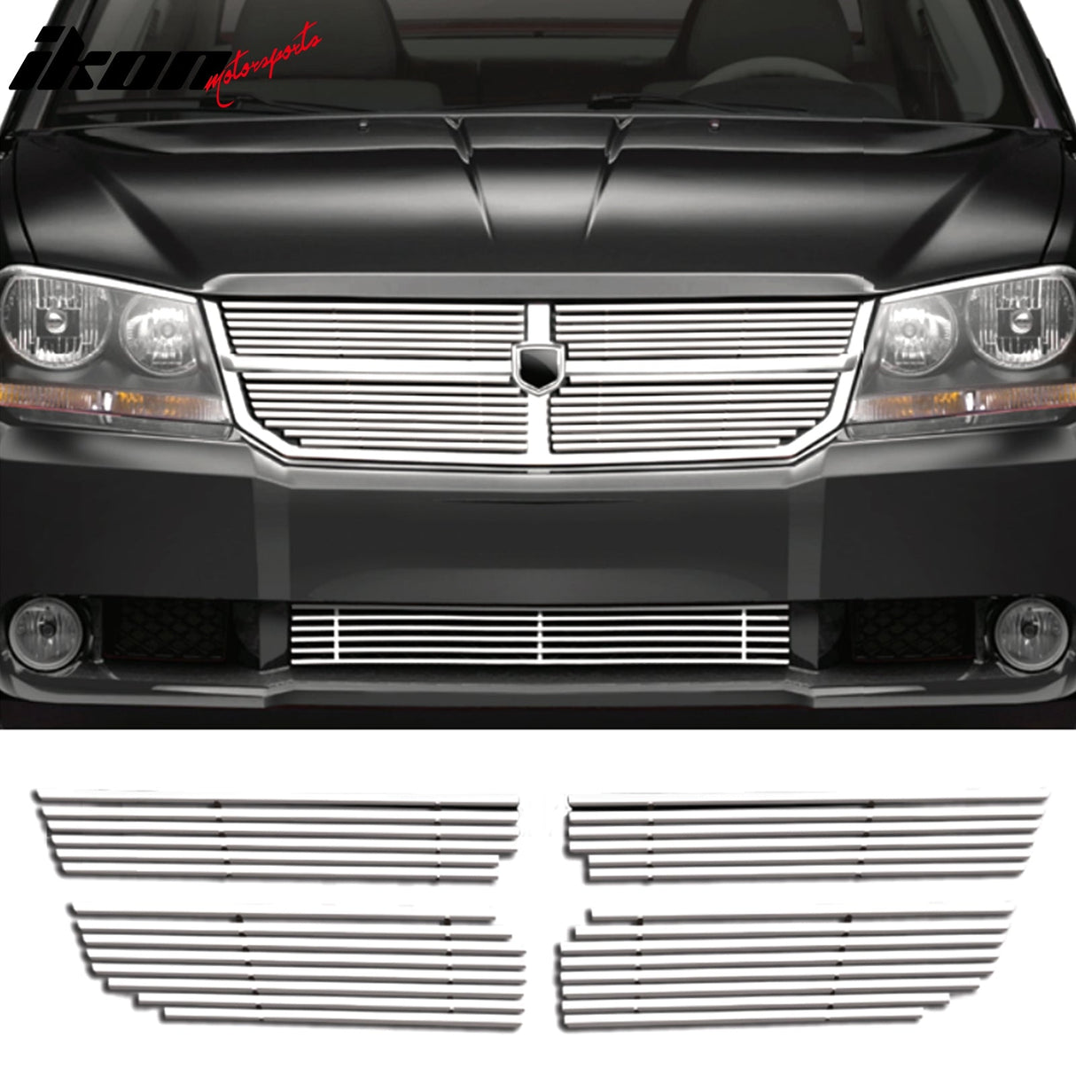 2008-2010 Dodge Avenger Billet Style Chrome Grille Stainless Steel