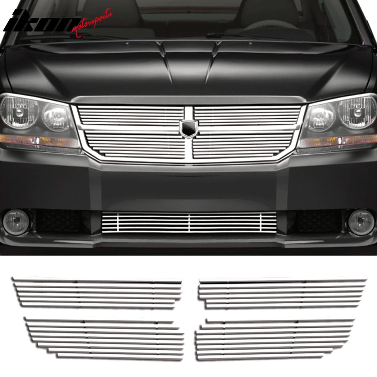 2008-2010 Dodge Avenger Billet Style Chrome Grille Stainless Steel
