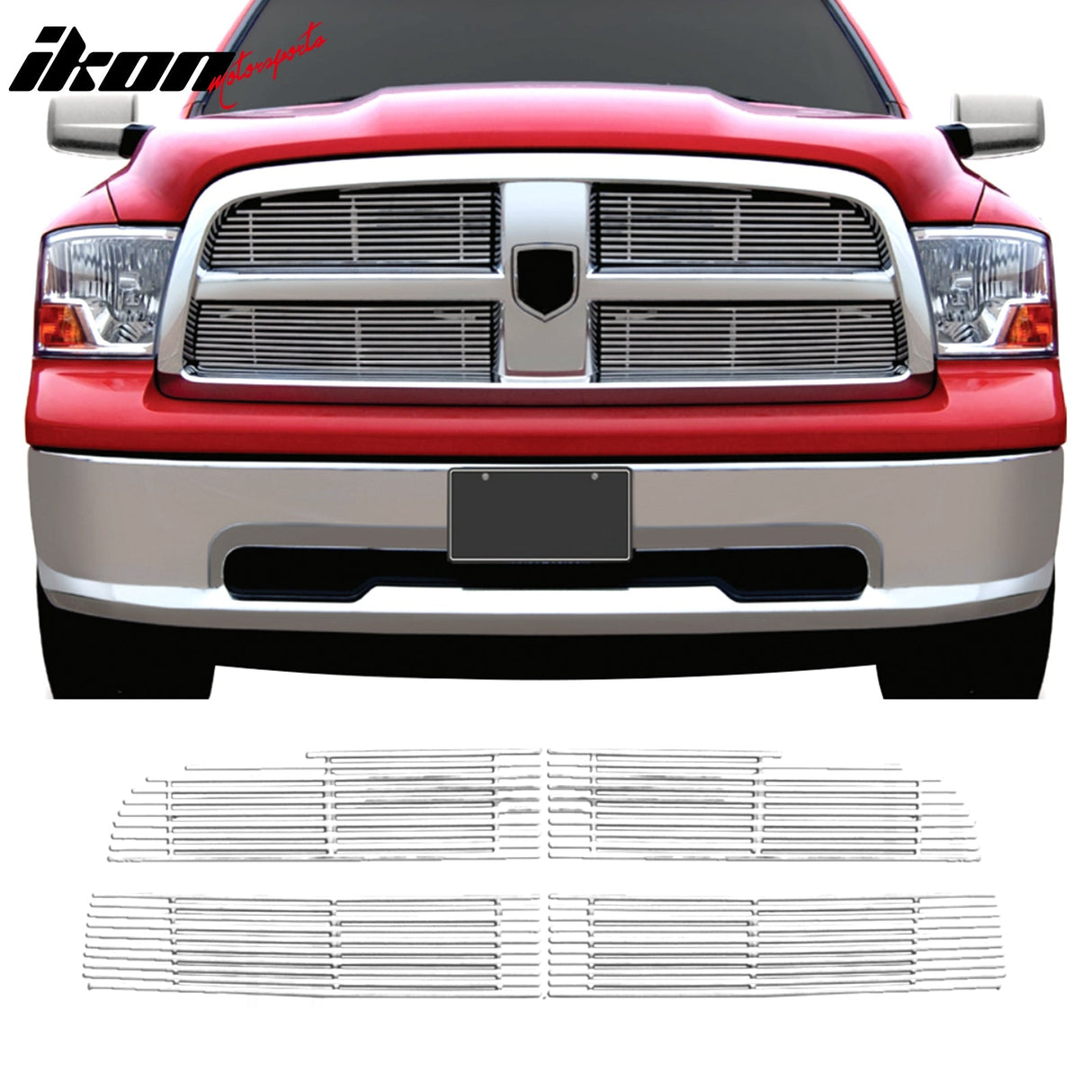 2009-2012 Dodge Ram 1500 Billet Style Chrome Grille Stainless Steel