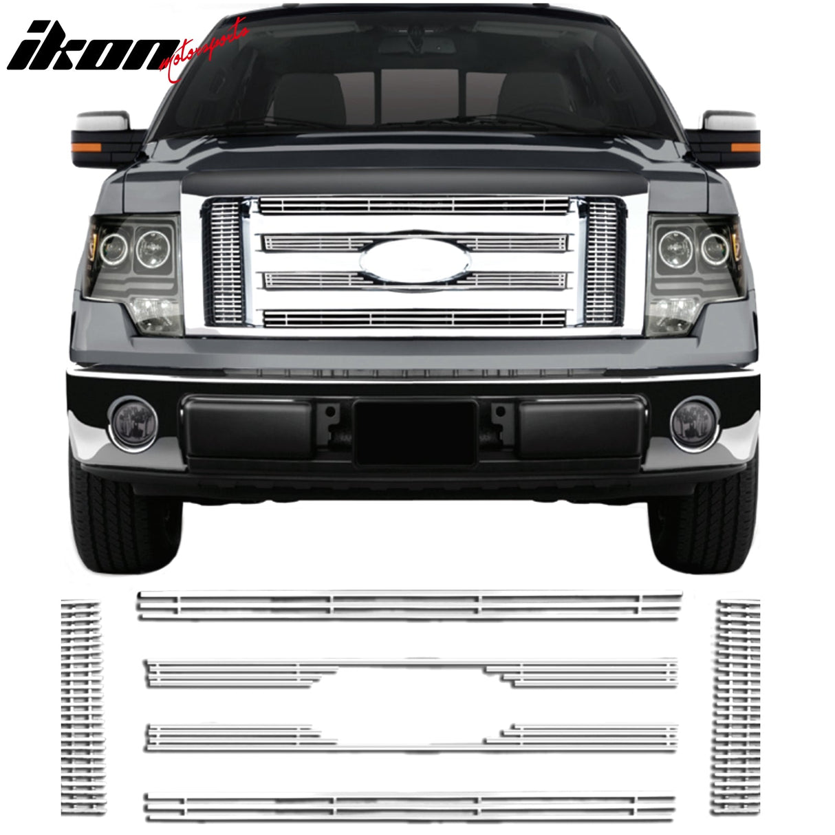 2009-2010 Ford F-150 FX4 Lariat Billet Chrome Grille Stainless Steel
