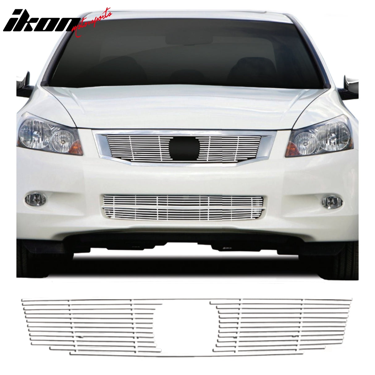 2008-2010 Honda Accord Sedan Billet Chrome Front Grill Stainless Steel