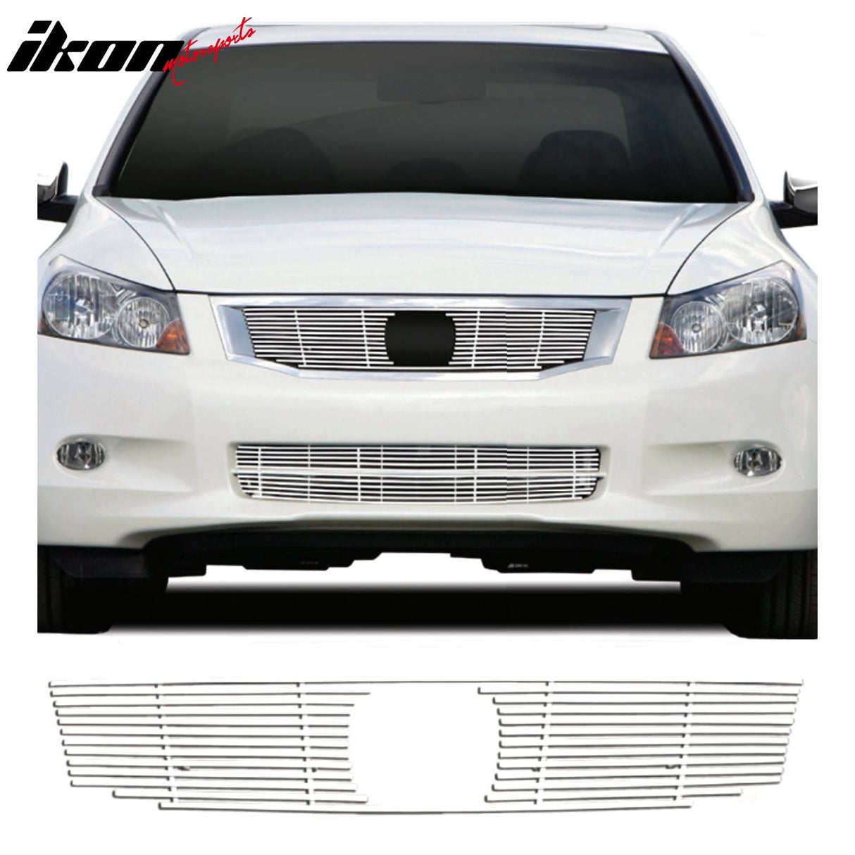 2008-2010 Honda Accord Sedan Billet Chrome Front Grill Stainless Steel