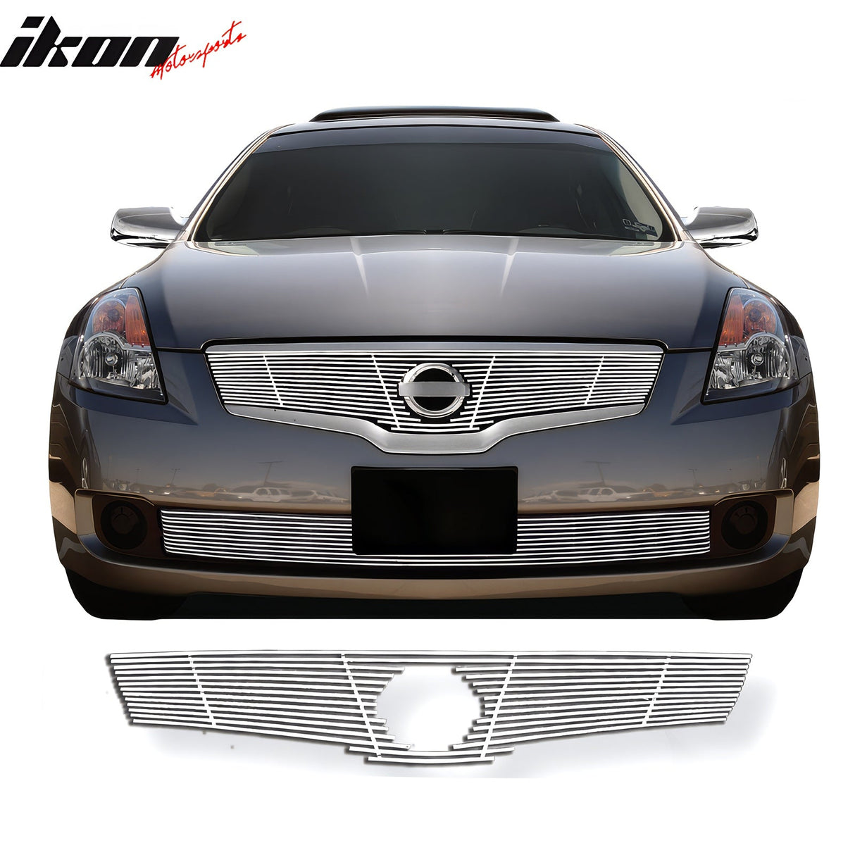 2007-2009 Nissan Altima Sedan Billet Chrome Grille Stainless Steel 1PC