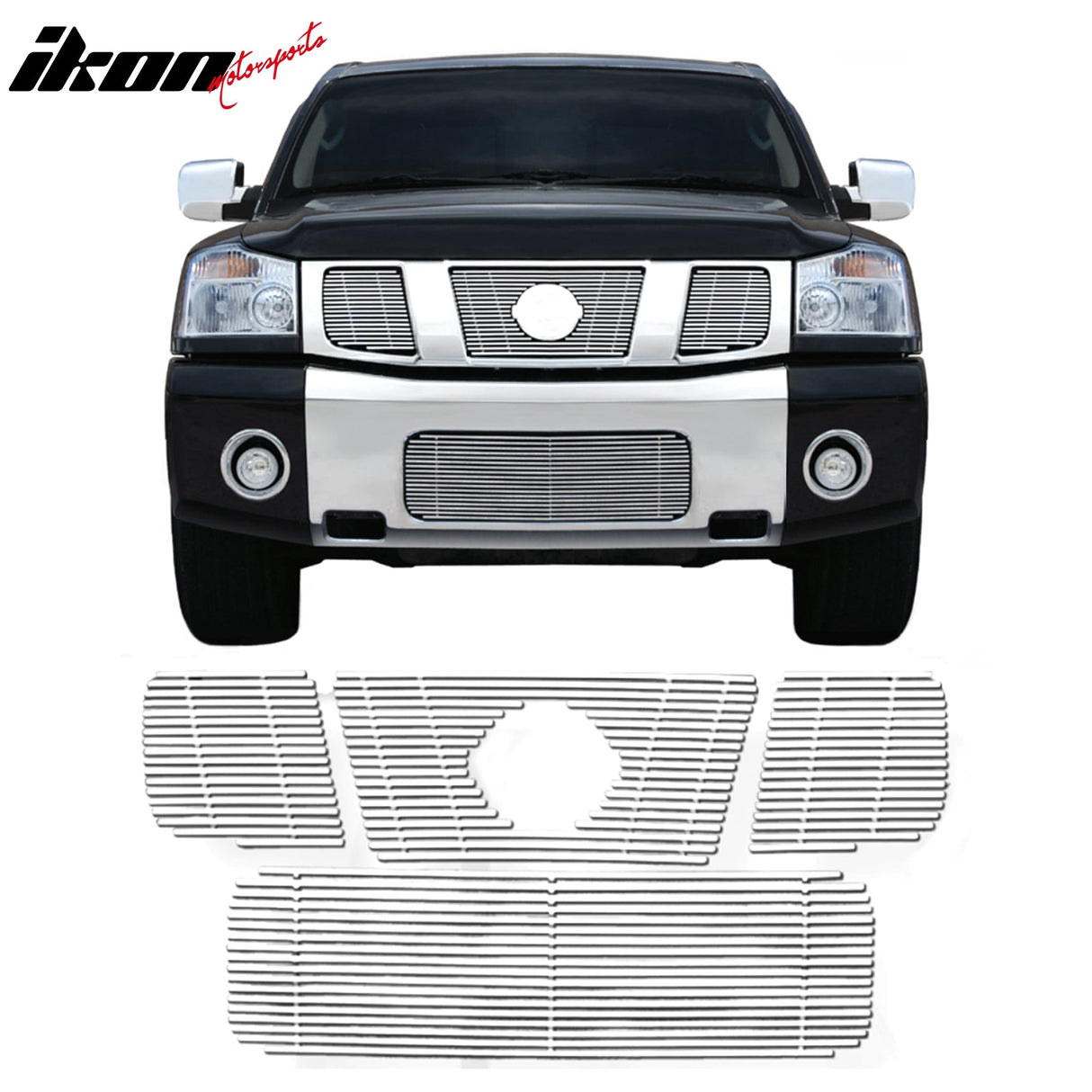 2004-2007 Nissan Titan& Armada Billet Style Lower Grille Insert Chrome
