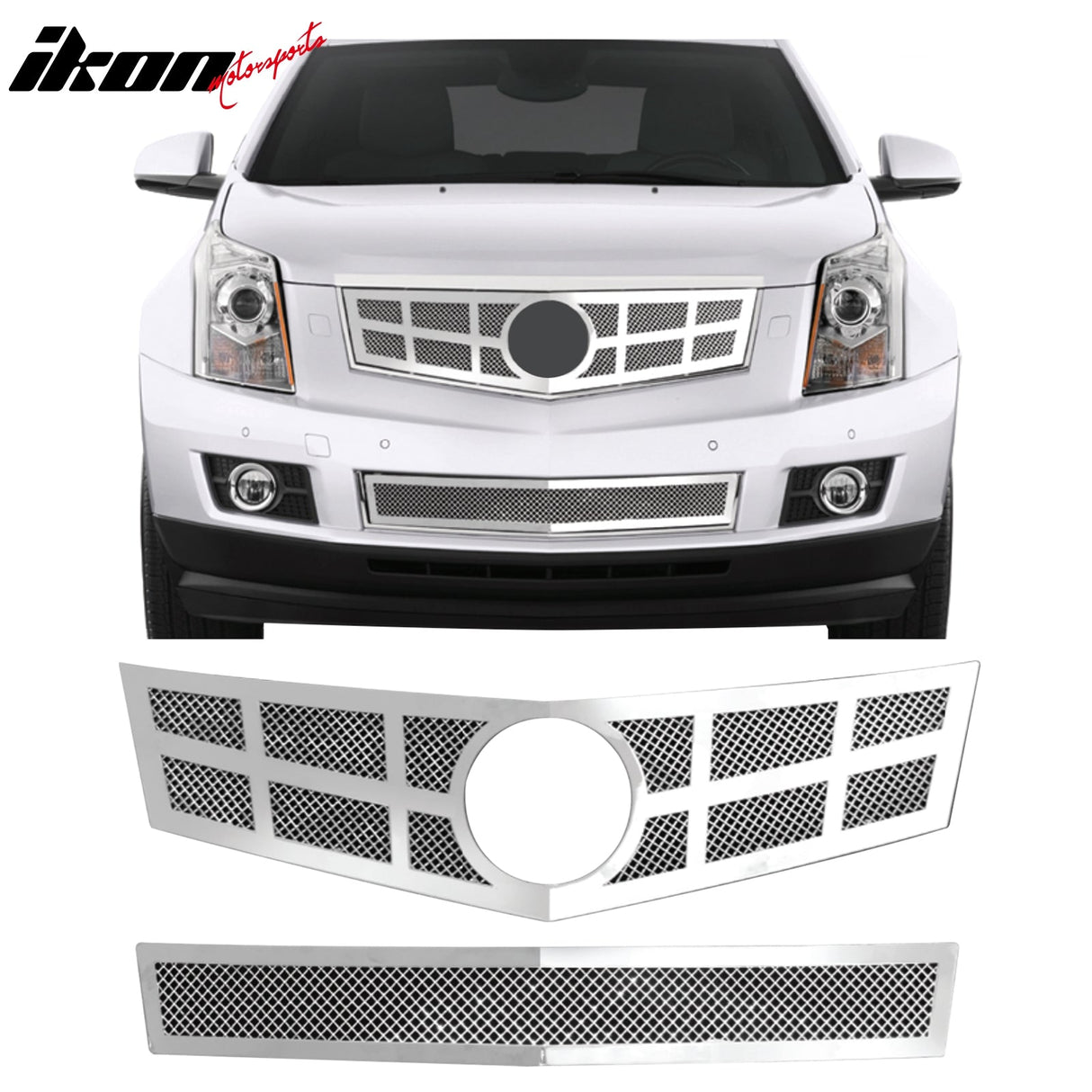 2010-2012 Cadillac SRX Mesh Style Lower Grille Insert Stainless Steel