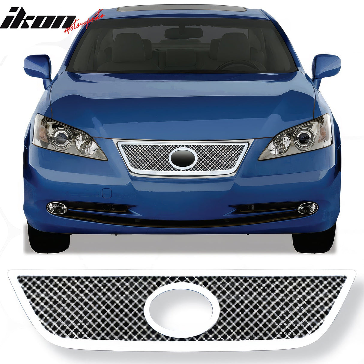 2007-2009 Lexus ES350 Mesh Style Chrome Front Grille Stainless Steel