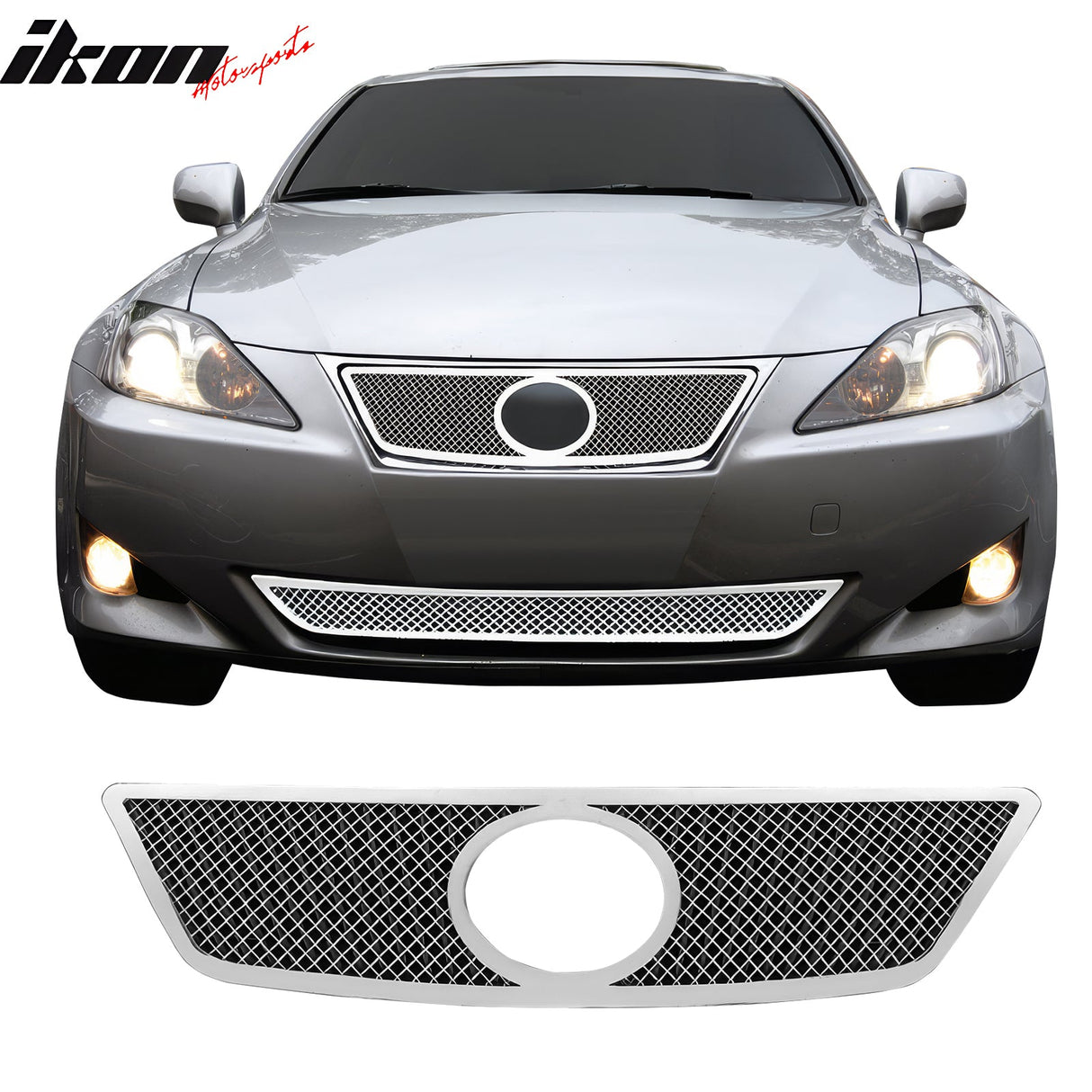 2006-2008 Lexus IS250 Mesh Style Chrome Front Grille Stainless Steel