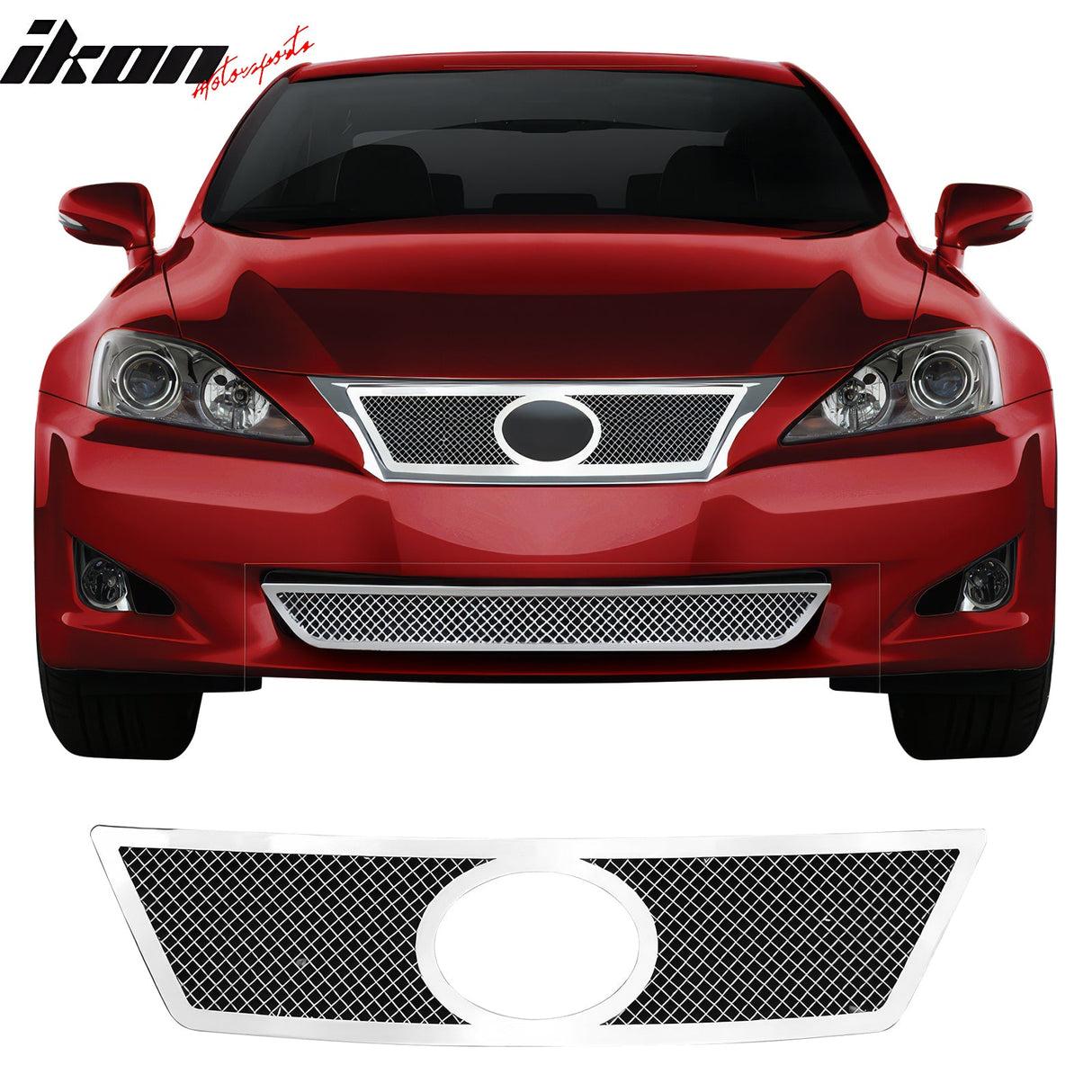 2009-2010 Lexus IS250 Mesh Style Chrome Front Grille Stainless Steel