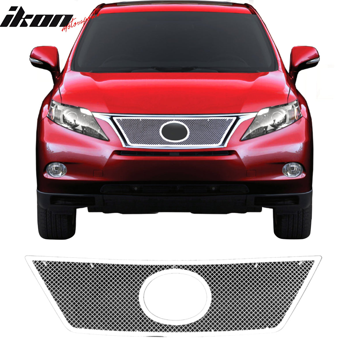 2010-2012 Lexus RX350 Mesh Style Chrome Front Grille Stainless Steel