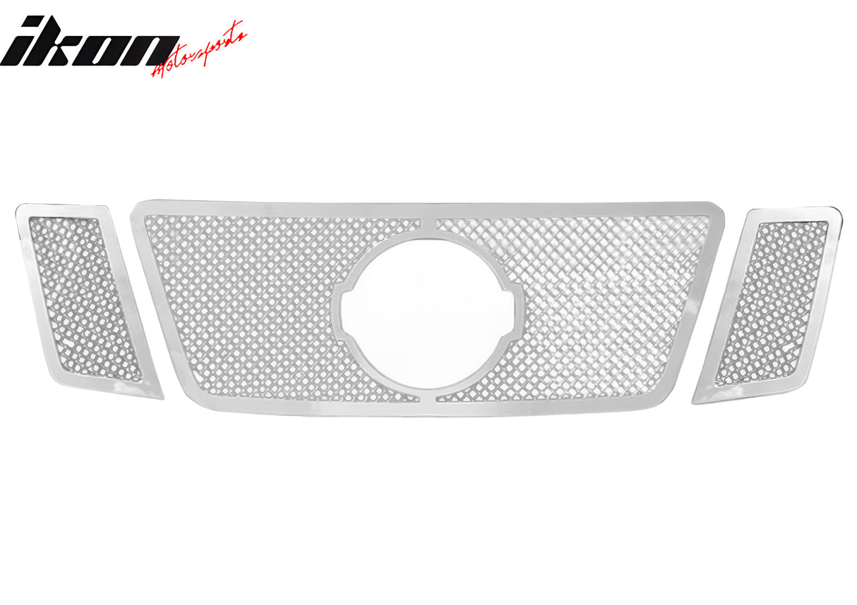 2008-2012 Nissan Pathfinder Mesh Chrome Front Grille Stainless Steel