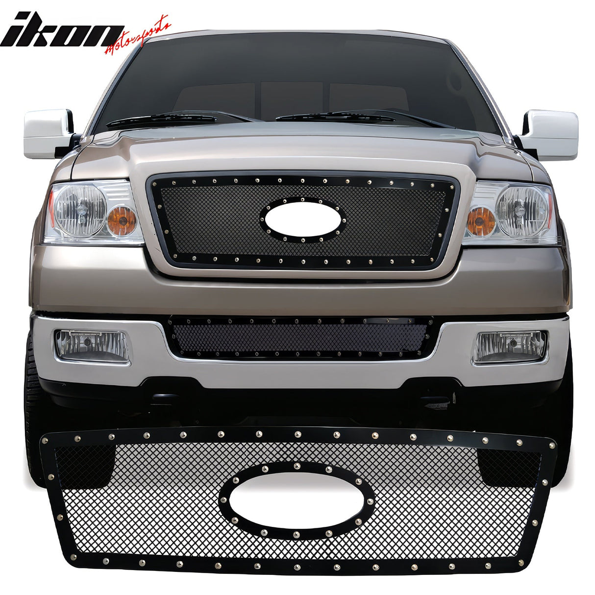2004-2008 Ford F-150 Mesh Style Chrome Front Grille Stainless Steel