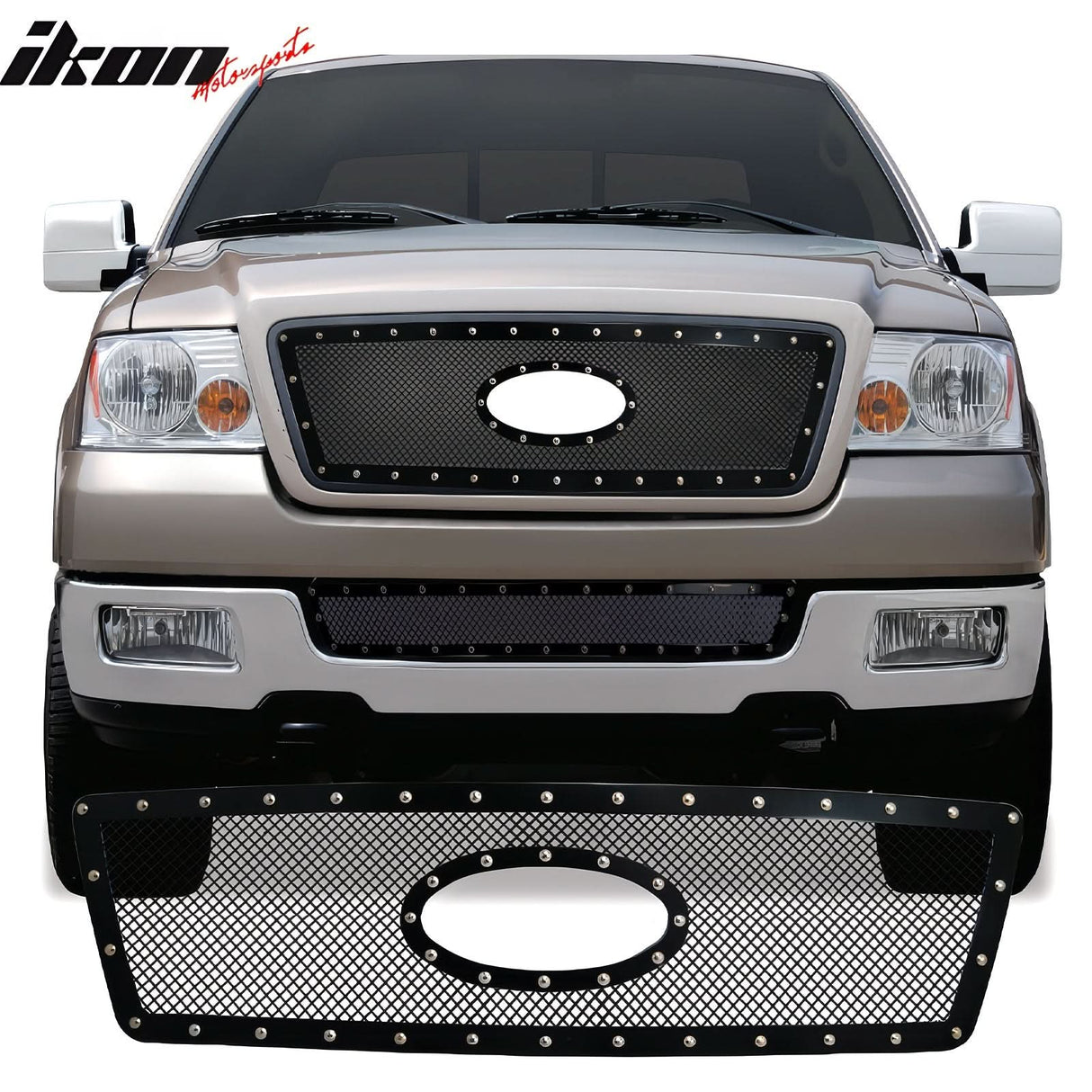 2004-2008 Ford F-150 Mesh Style Chrome Front Grille Stainless Steel