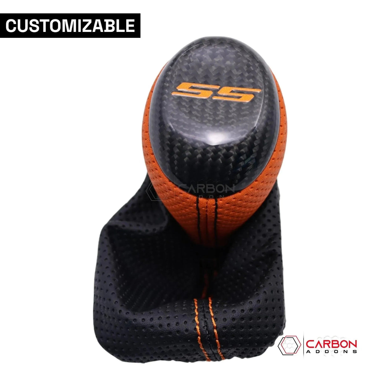 Customizable Carbon Fiber Automatic Shift Knob for 2016-2024 Chevy Camaro