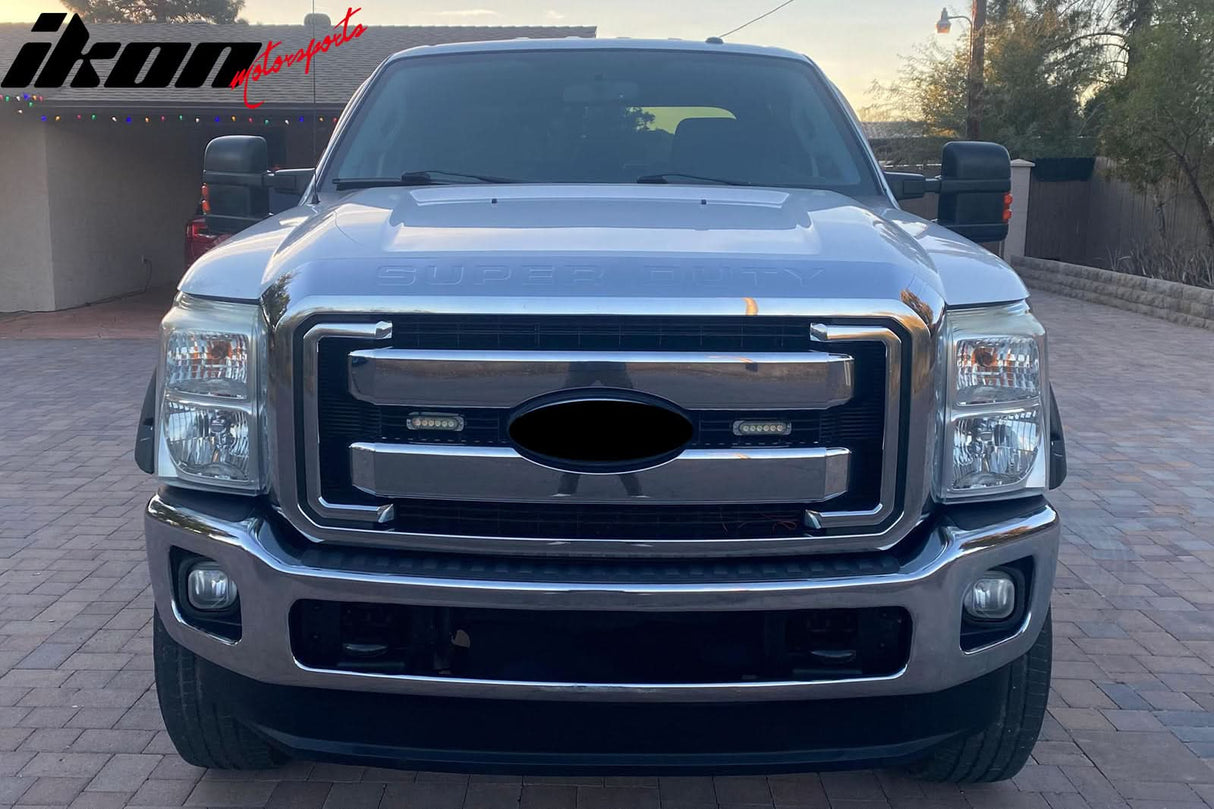 2011-2016 Ford F-250 OE Style Chrome Front Bumper Insert Grille ABS