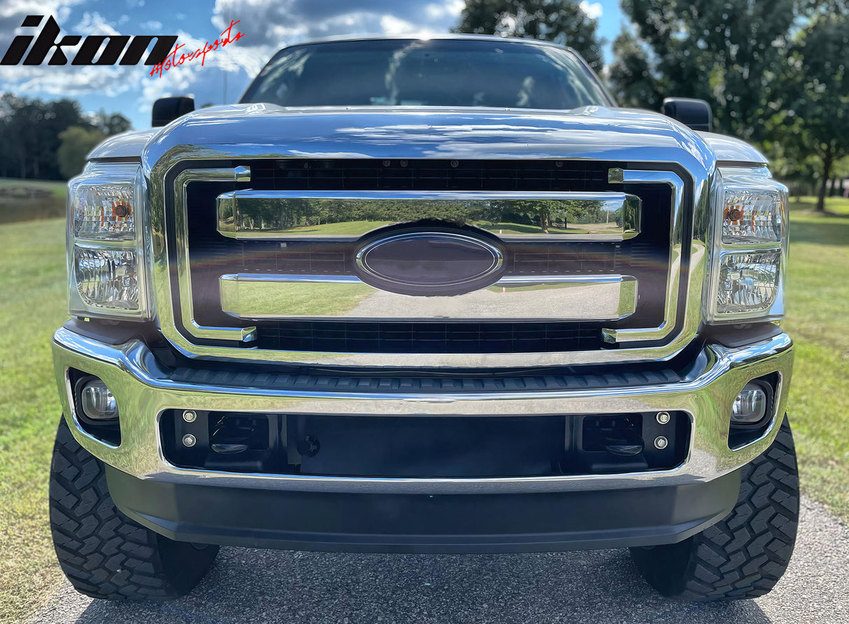 2011-2016 Ford F-250 OE Style Chrome Front Bumper Upper Grille ABS