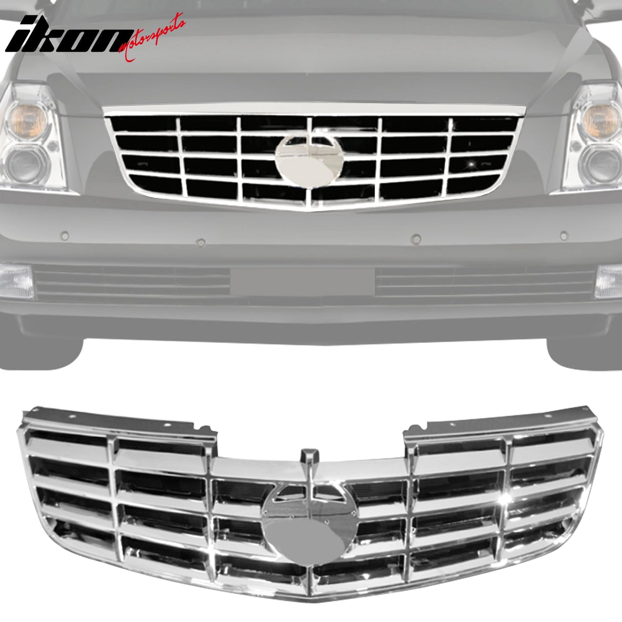 2006-2011 Cadillac DTS OE Style Front Upper Grille Grill Chrome ABS