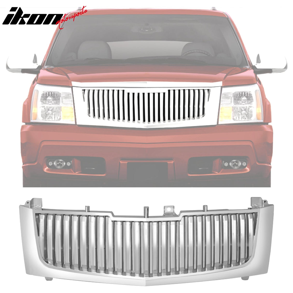 2002-2006 Cadillac Escalade Vertical Style Bumper Grille Chrome ABS