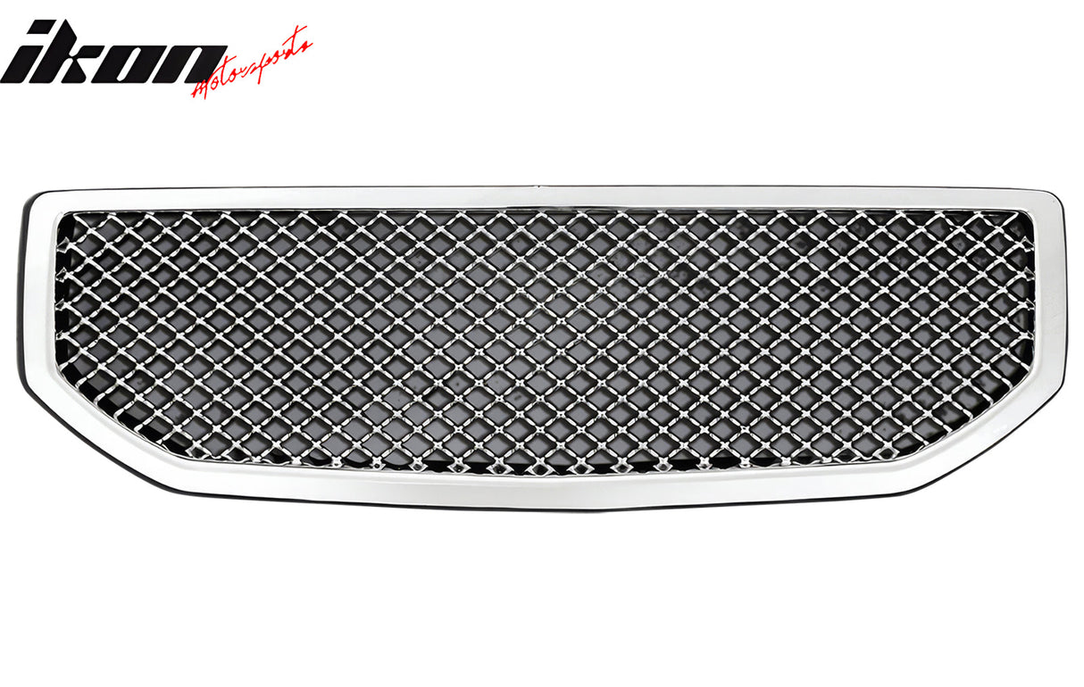 2007-2012 Dodge Caliber Mesh Style ABS Front Bumper Grille - Chrome