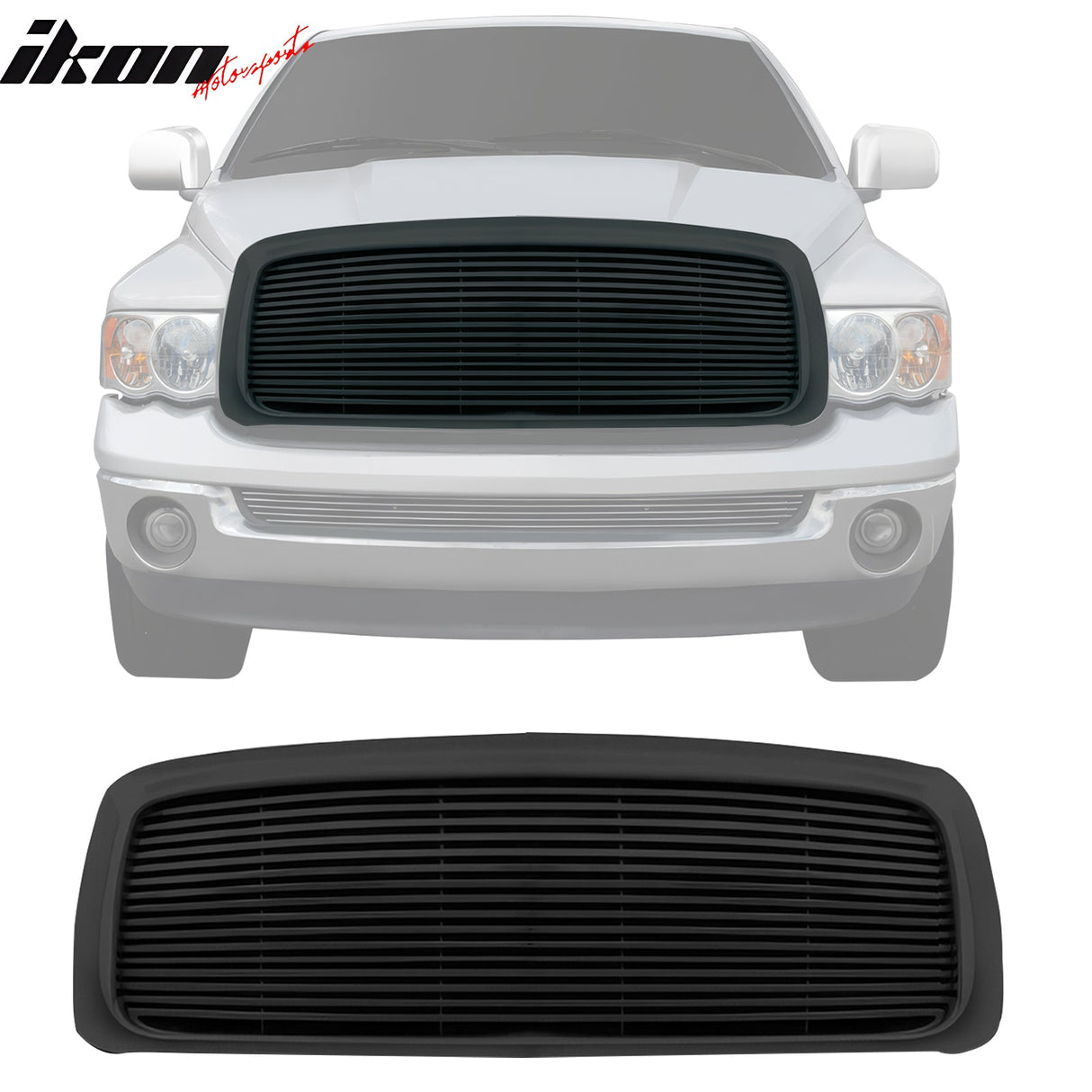 2002-2005 Ram 1500/2500/3500 Horizontal Billet Style Upper Grille ABS