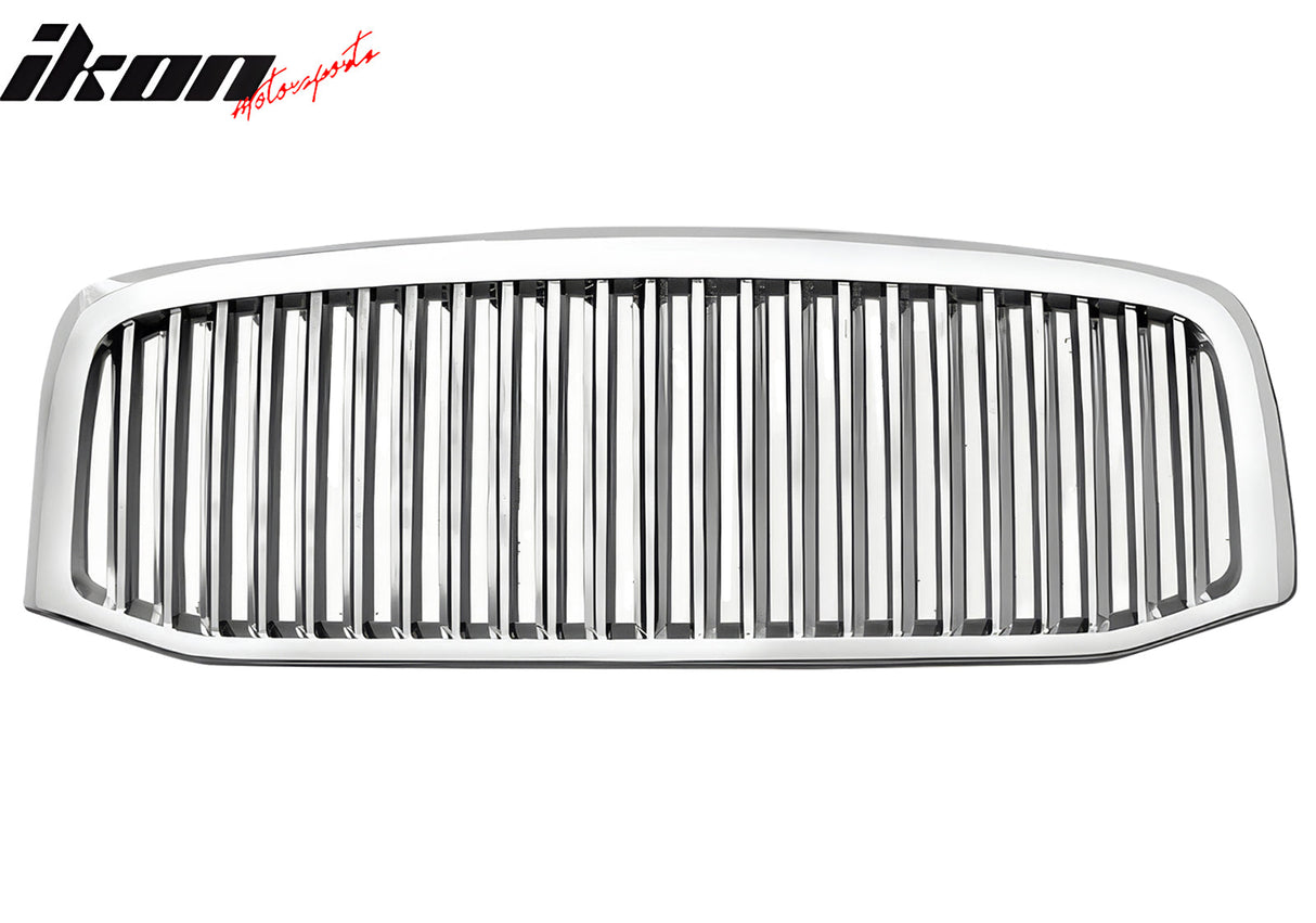 2006-2008 Ram 1500/2500/3500 Vertical Style Upper Grille Chrome ABS