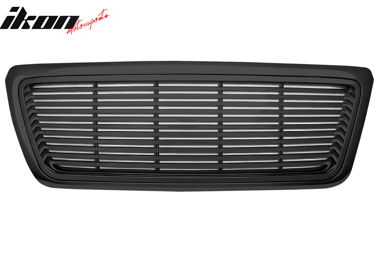 2004-2008 Ford F-150 Horizontal Billet Style Black Front Grille ABS