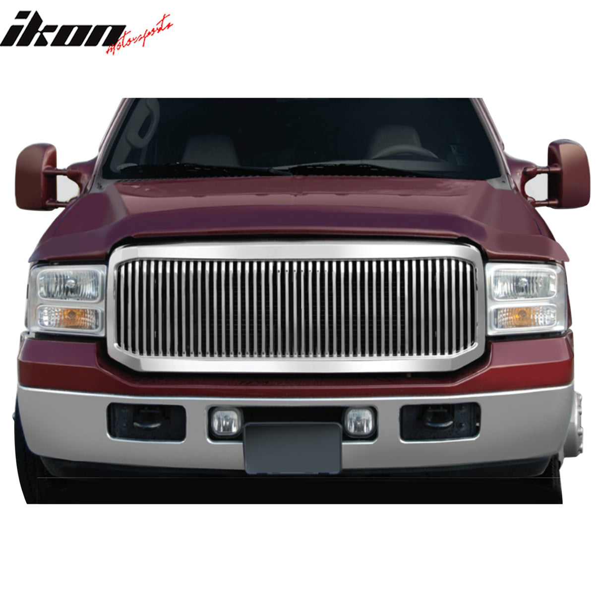 2005-2007 Ford F-250 Super Duty V-Line Style Chrome Front Grille ABS