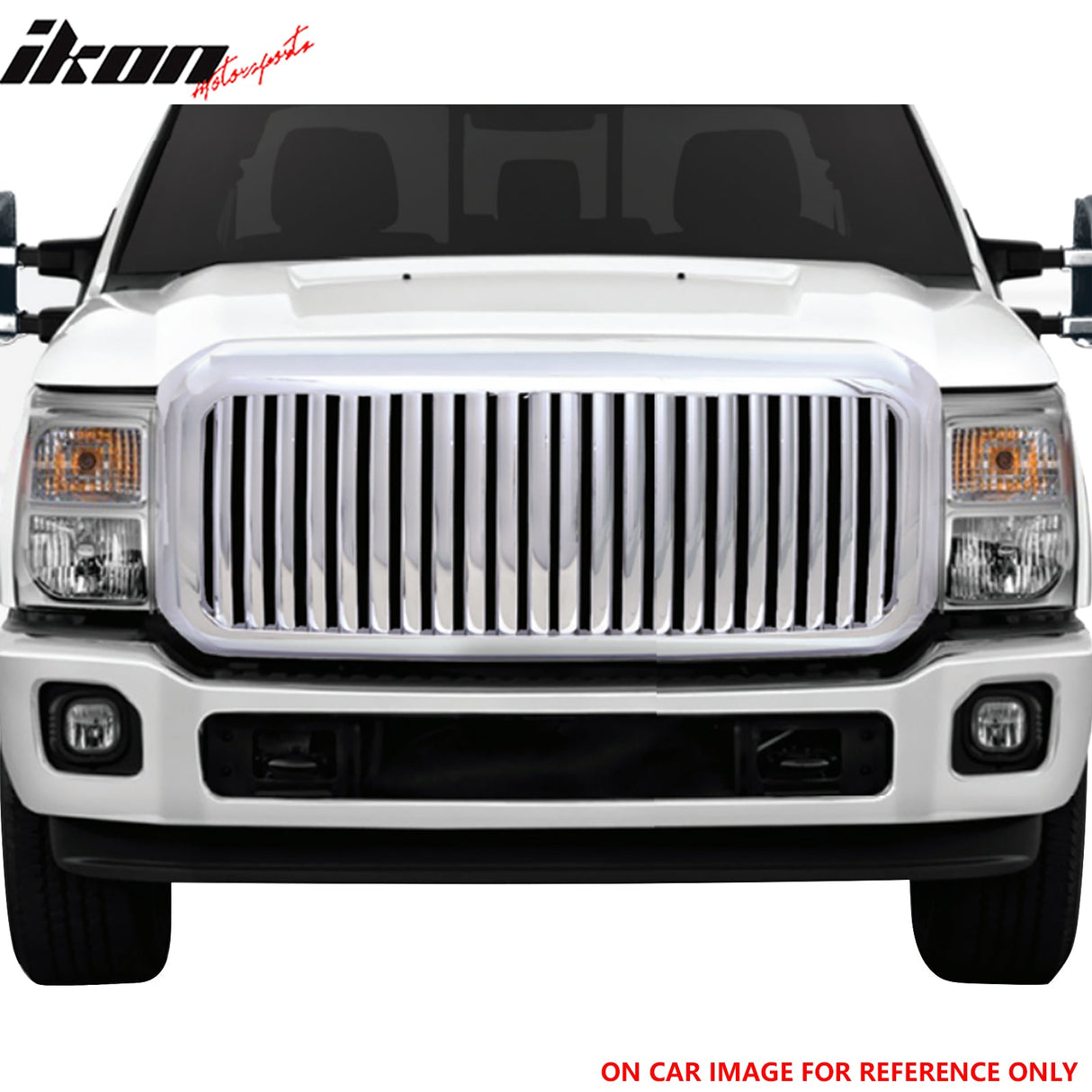 2011-2015 Ford F-250 F-350 Vertical Style Black Front Upper Grille ABS