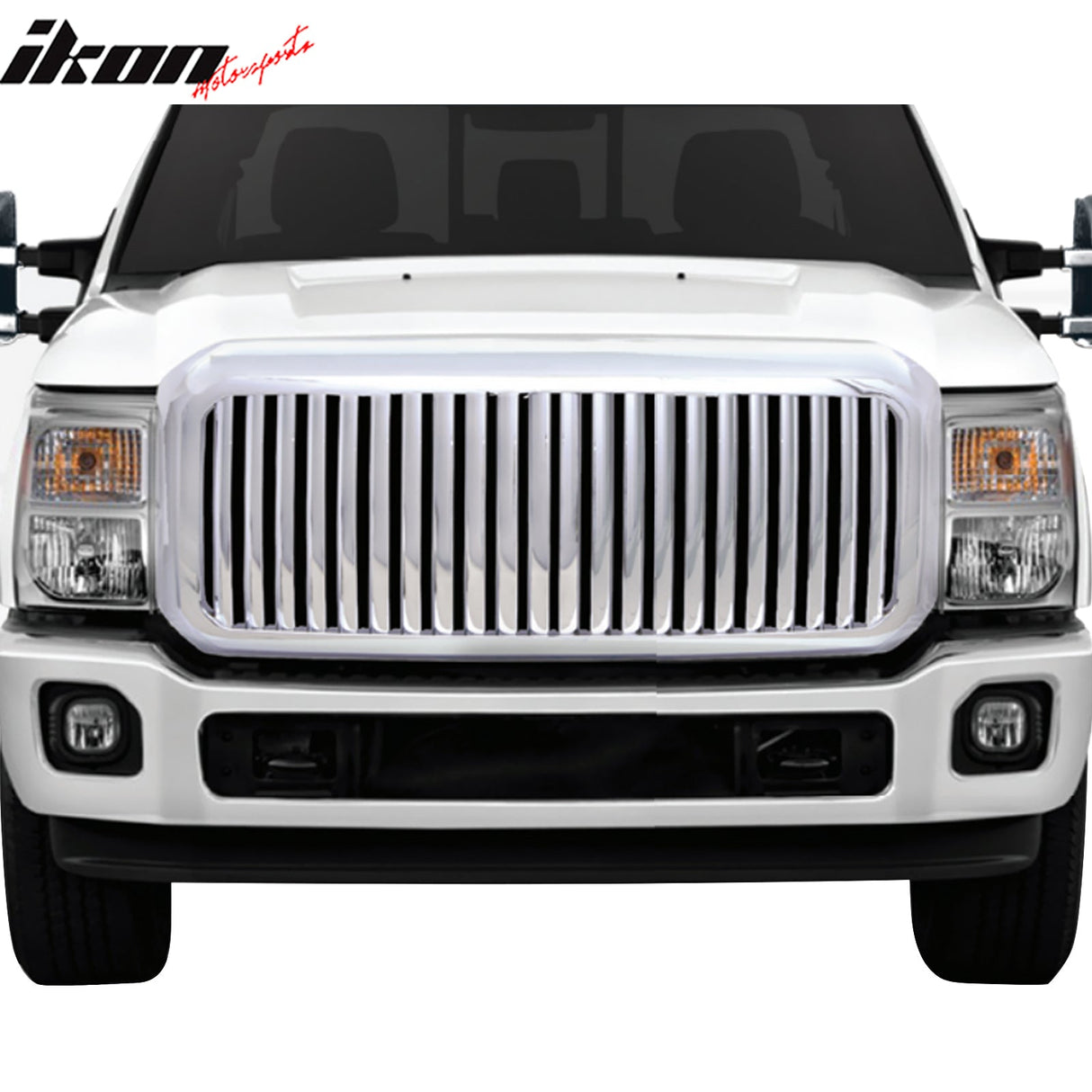 2011-2015 Ford F-250 F-350 Vertical Style Chrome Front Grille ABS