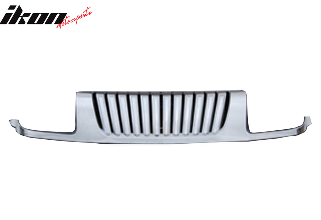 2002-2004 Nissan Xterra Vertical Style Chrome Front Upper Grille ABS