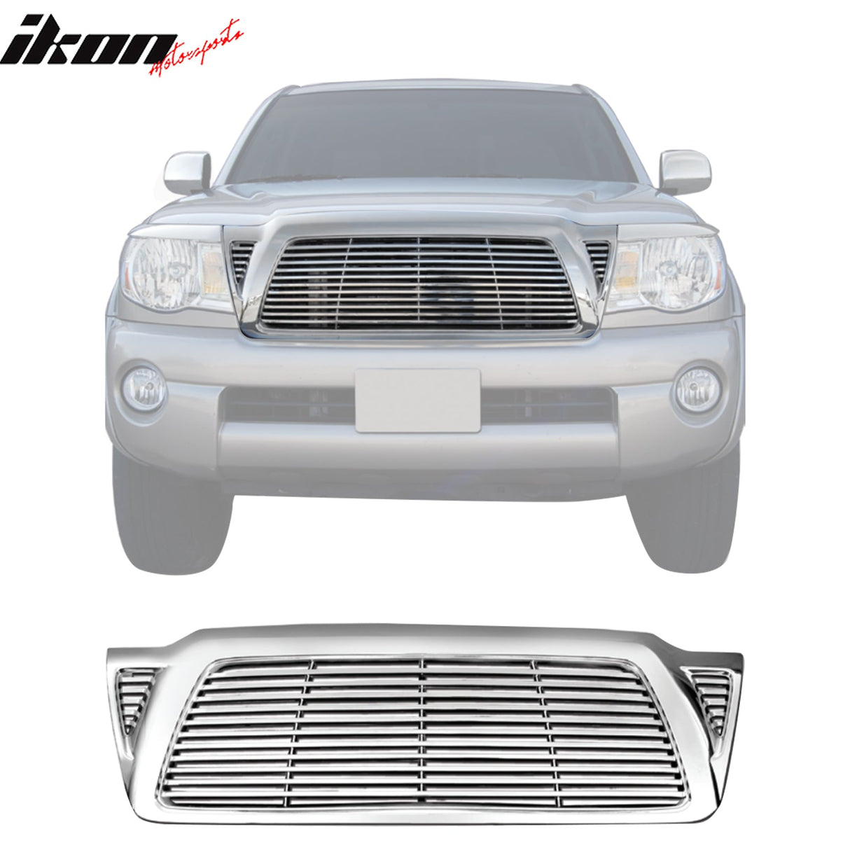 2005-2011 Toyota Tacoma Horizontal Billet Chrome Front Grille ABS