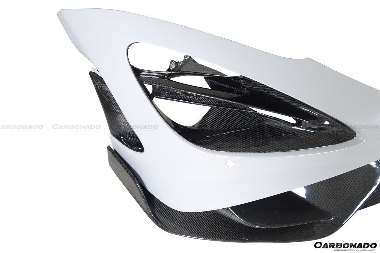 2017-2022 McLaren 720S 765LT-Style Dry Part Carbon Fiber Front Bumper